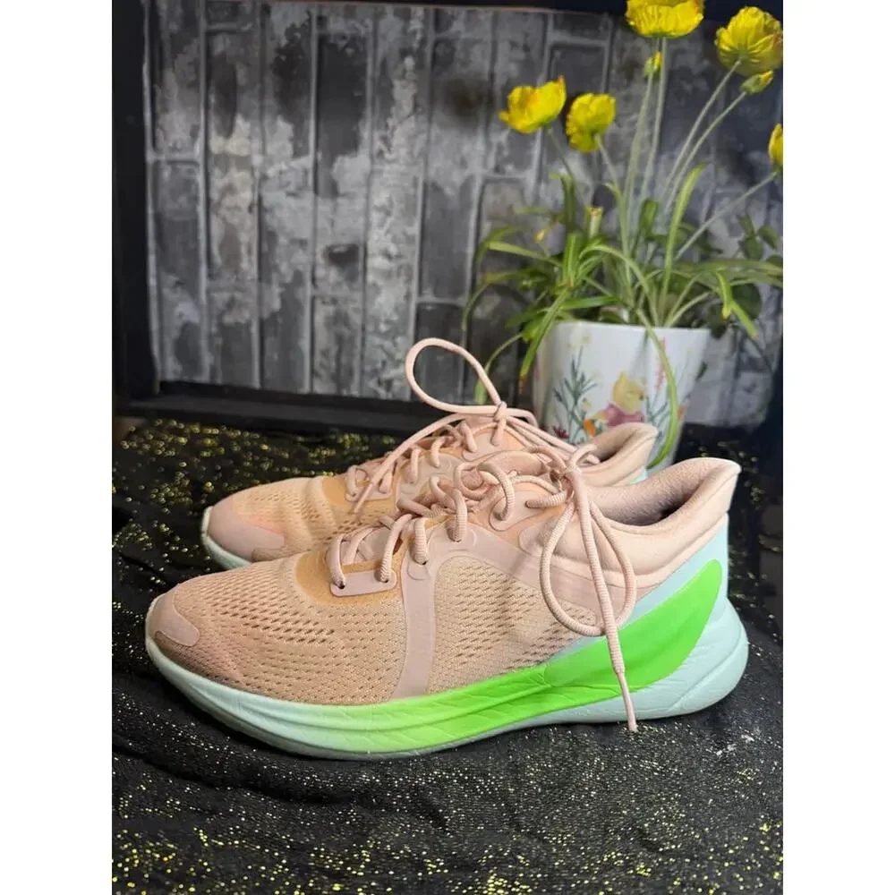 Lululemon Blissfeel Women's Running Shoes - Butter Pink / Scream Green (Size 9)
